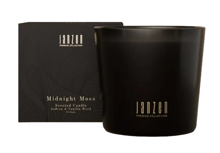 JANZEN SCENTED CANDLE MIDNIGHT MOSS PREMIUM BLACK 500ML