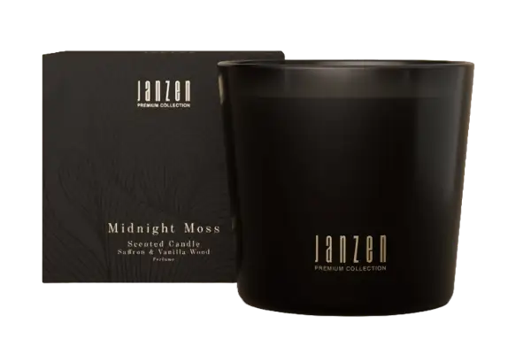 JANZEN SCENTED CANDLE MIDNIGHT MOSS PREMIUM BLACK 500ML