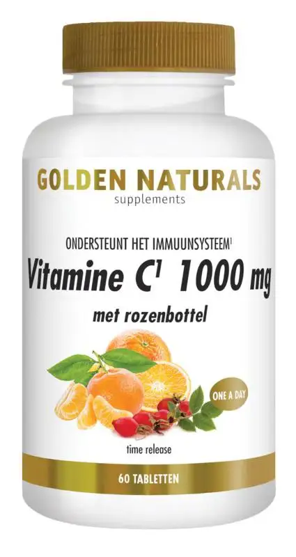 GOLDEN NATURALS VITAMINE C1000MG ROZENBOTTEL 60ST