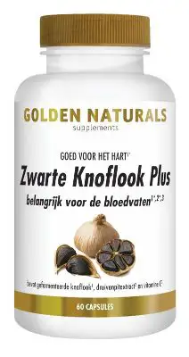 GOLDEN NATURALS ZWARTE KNOFLOOK PLUS 60ST