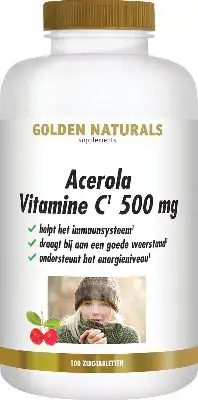 GOLDEN NATURALS ACEROLA VITAMINE C 500MG 100ST
