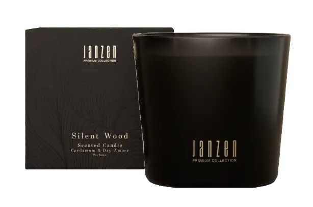 JANZEN SCENTED CANDLE SILENT WOOD PREMIUM BLACK 500ML
