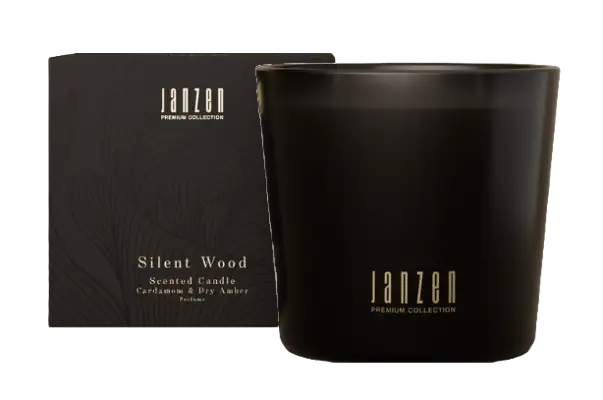 JANZEN SCENTED CANDLE SILENT WOOD PREMIUM BLACK 500ML