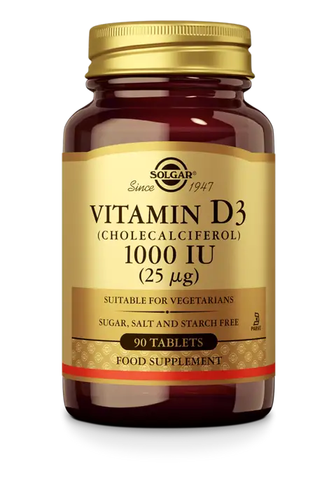 SOLGAR VITAMIN D-3 25MCG 1000IU TABLETTEN 90ST