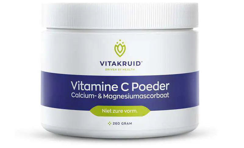 VITAKRUID VITAMINE C POEDER 260GR CALCIUM-MAGNESIUMASCORBAAT