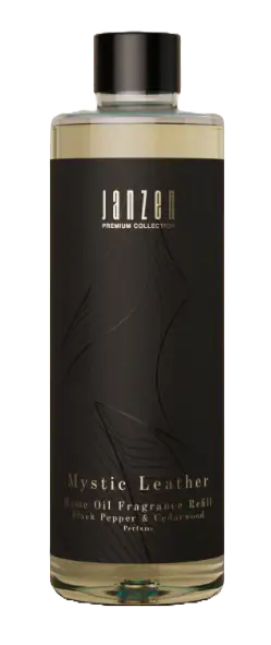 JANZEN HOME FRAGRANCE REFILL MYSTIC LEATHER PREMIUM BLACK