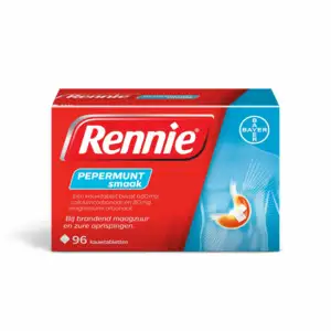 RENNIE KAUWTABLET PEPERMUNT 96 96