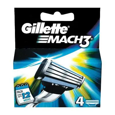 GILLETTE MACH 3 SCHEERMESJES 4 STUKS